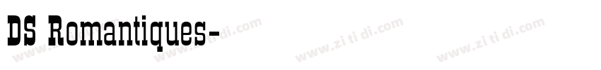 DS Romantiques字体转换